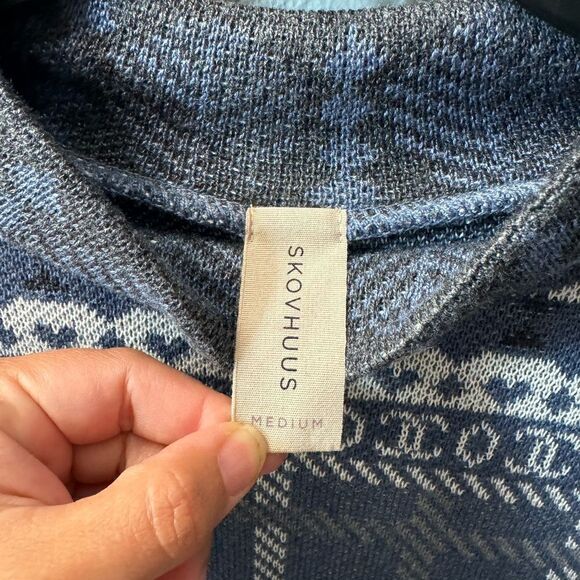 Skovhuss Knitwear Danish Pattern High Neck Pullover Cardigan Sweater Size Medium - Picture 6 of 8